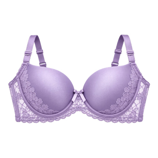 ASCETA Lace Push-Up Bra – Lavender