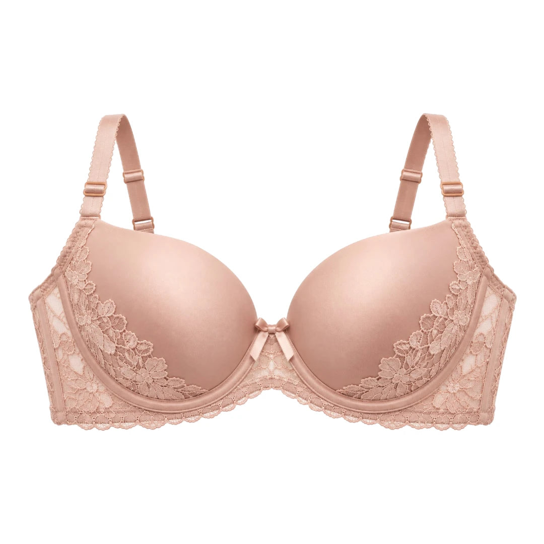 ASCETA Lace Push-Up Bra – Nude Beige