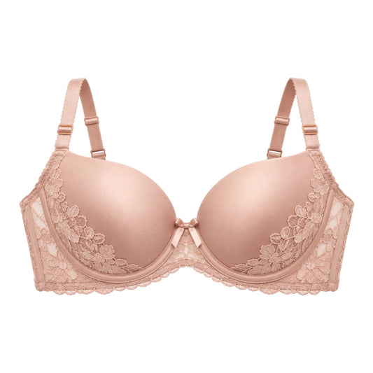ASCETA Lace Push-Up Bra – Nude Beige