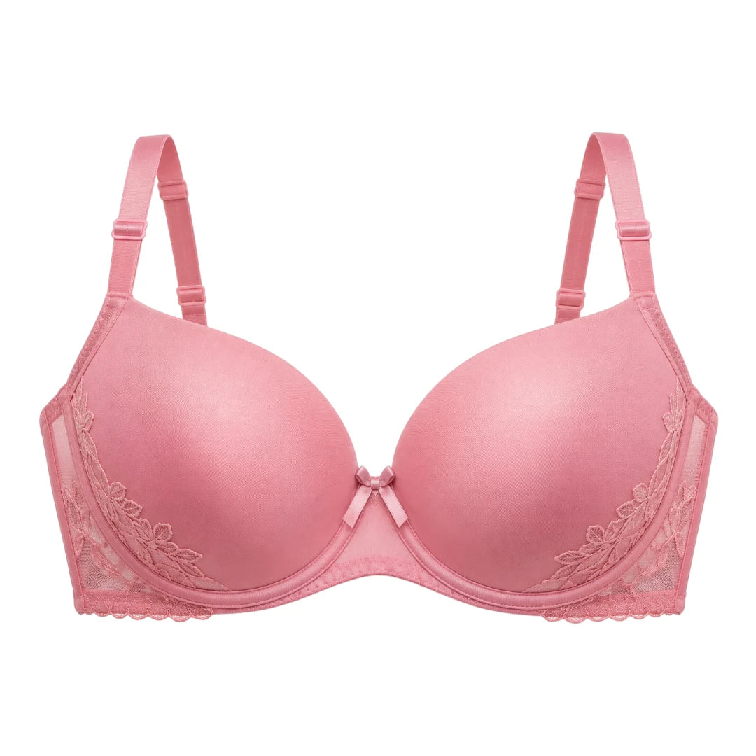 ASCETA Lace Push-Up Bra – Pink