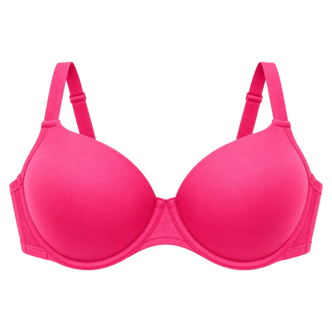 ASCETA Smooth T-Shirt Bra Women's Pink Everyday Comfort Design
